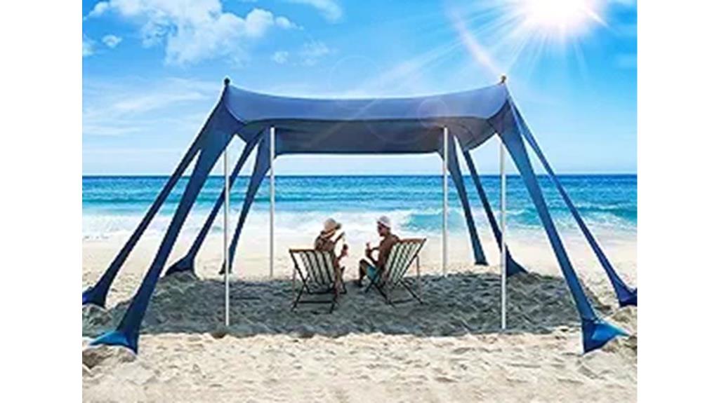 beach tent with sun protection
