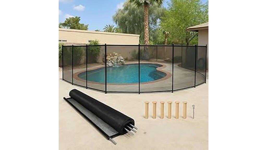 black 4ft x 15ft fence