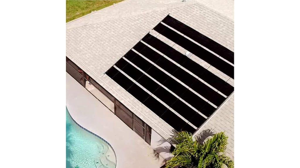 black solar pool heater