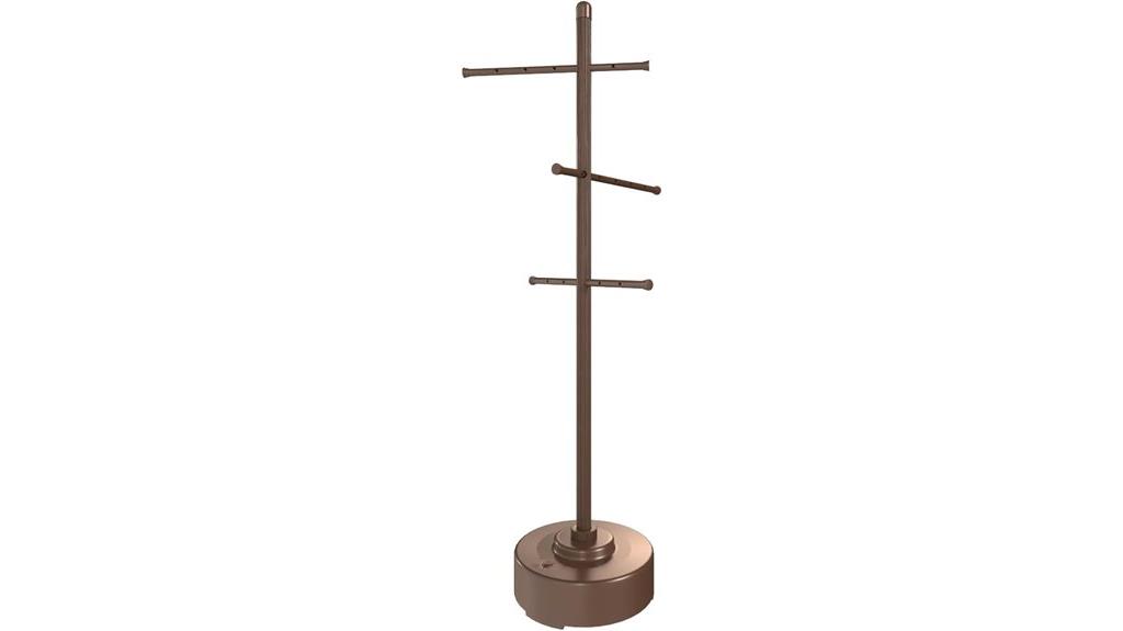 brown 65x25 inch towel rack