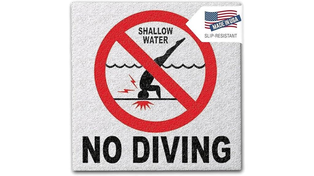 ceramic no diving sign