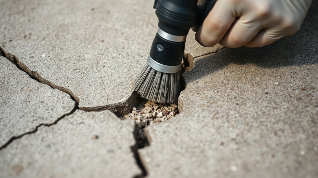 clear debris for lasting repair
