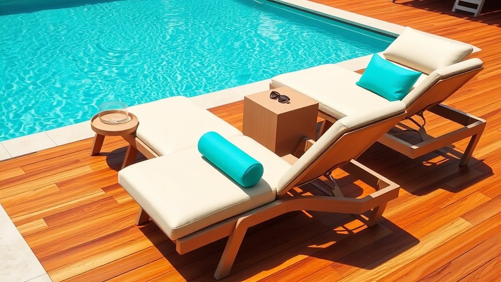 comfortable ergonomic pool furniture