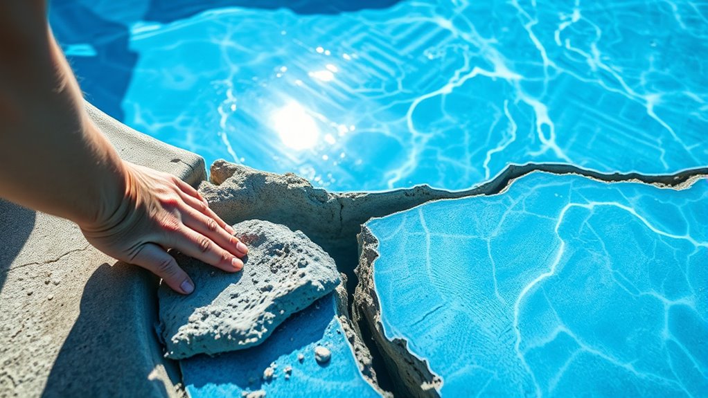 concrete pool crack repair
