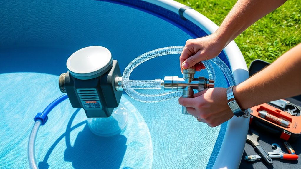 connect pump check for leaks