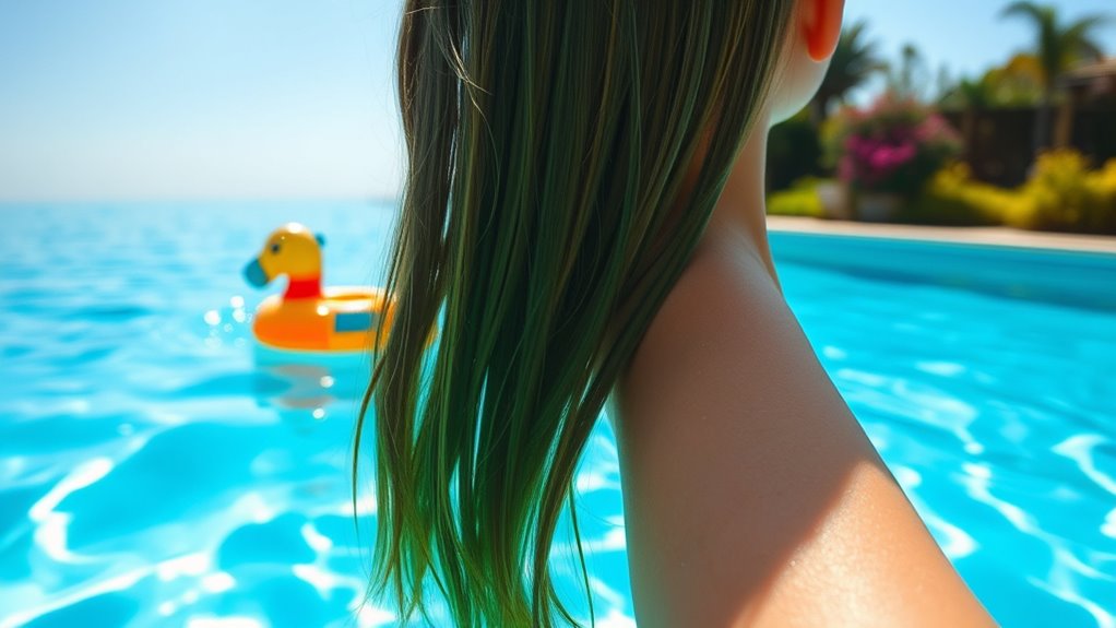 copper causes green discoloration
