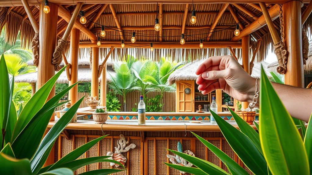 decorative tropical outdoor accents