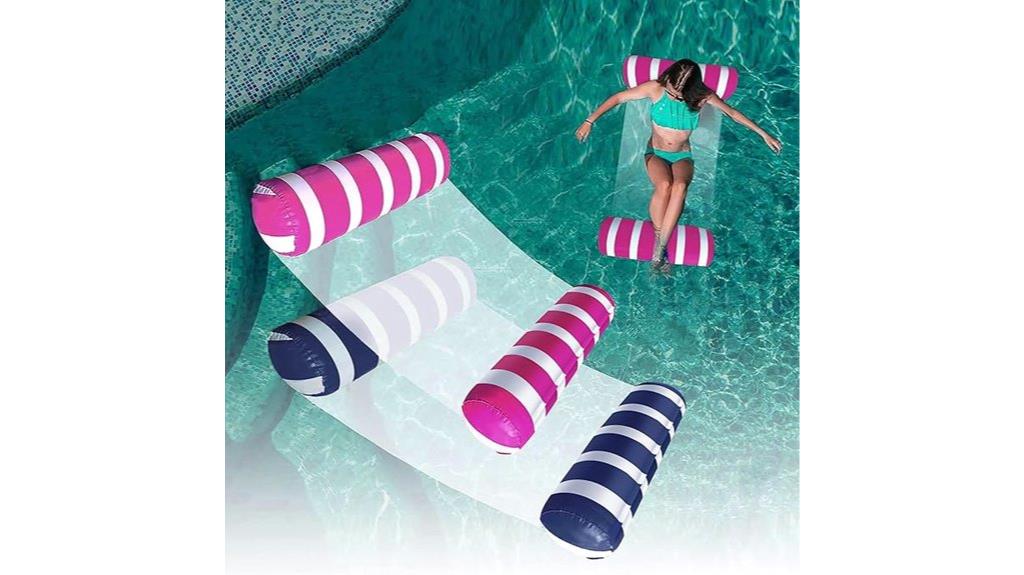 dual inflatable pool loungers