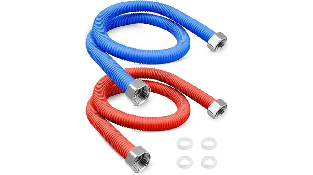 dual stainless water connectors