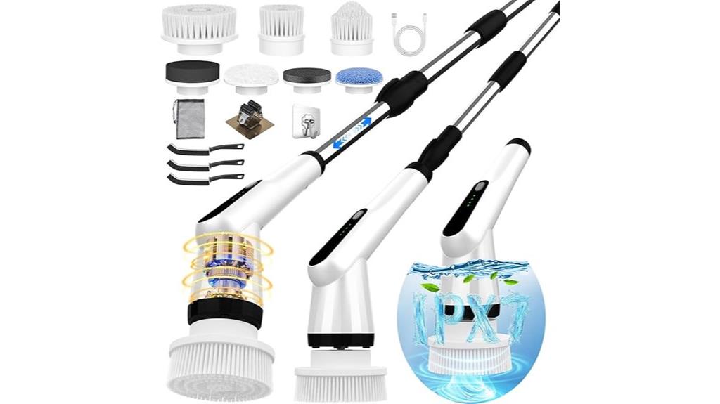 electric scrubber with multiple brushes