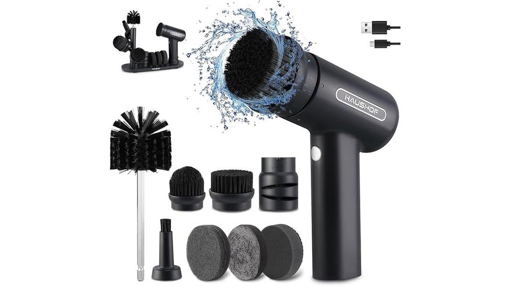 electric scrubber with replaceable heads