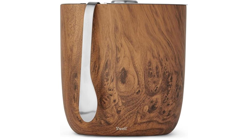 elegant stainless steel ice bucket