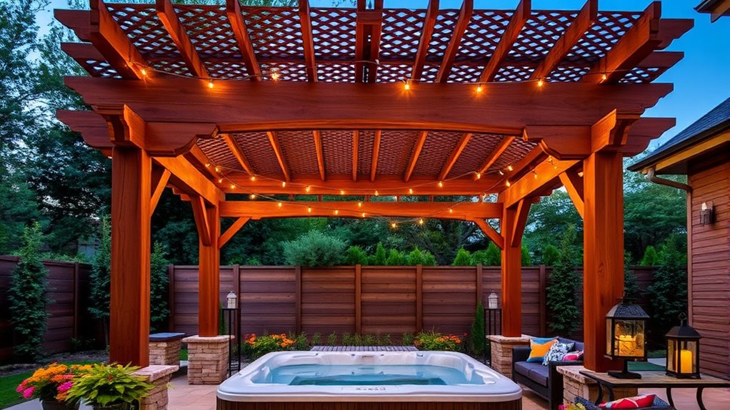 enhance with lighting and greenery