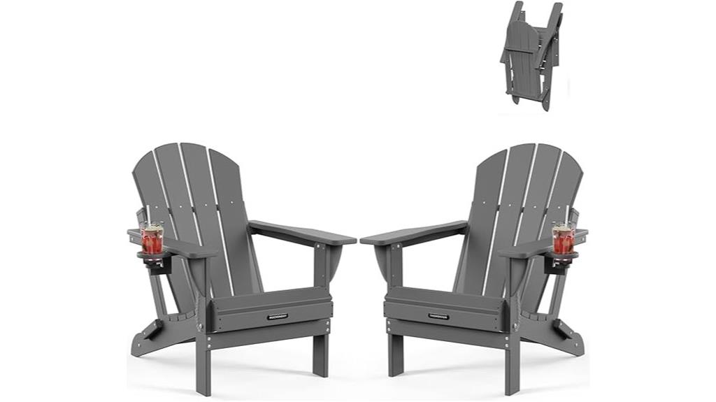 folding adirondack chairs set