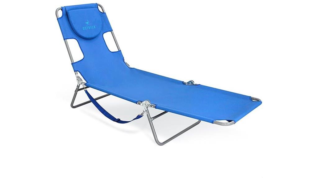 folding reclining outdoor lounger