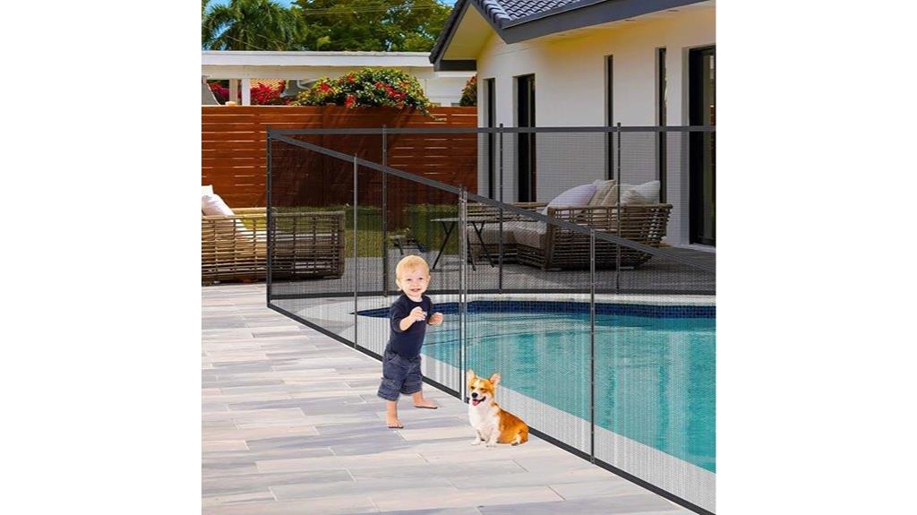 four foot by twelve foot pool fence