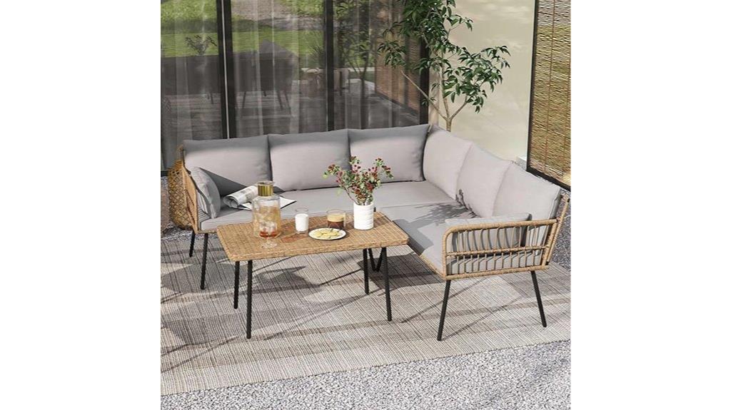 four piece outdoor sofa