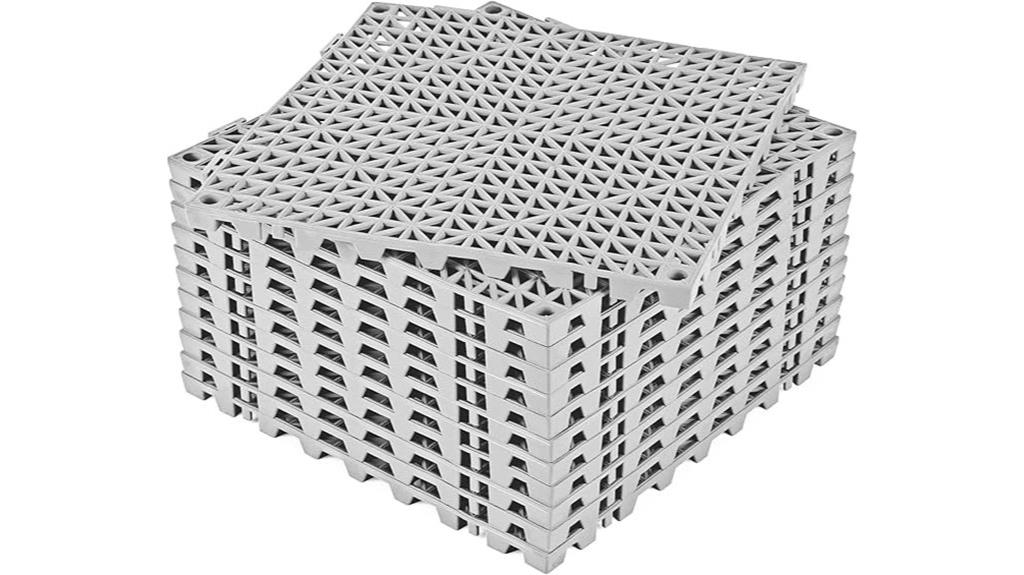 gray interlocking rubber mats