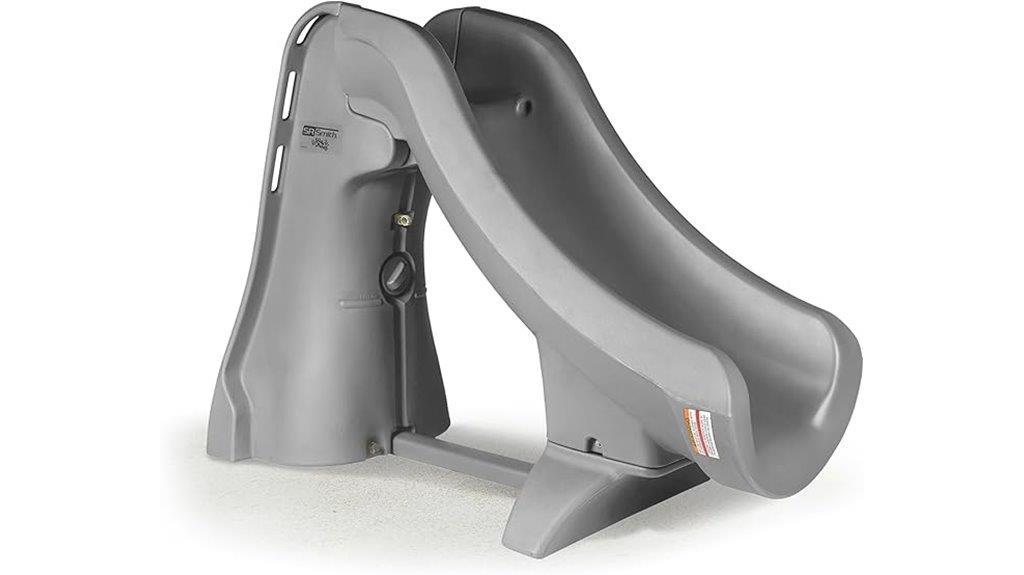 gray slideaway pool slide