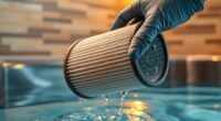 hot tub filter cleaning
