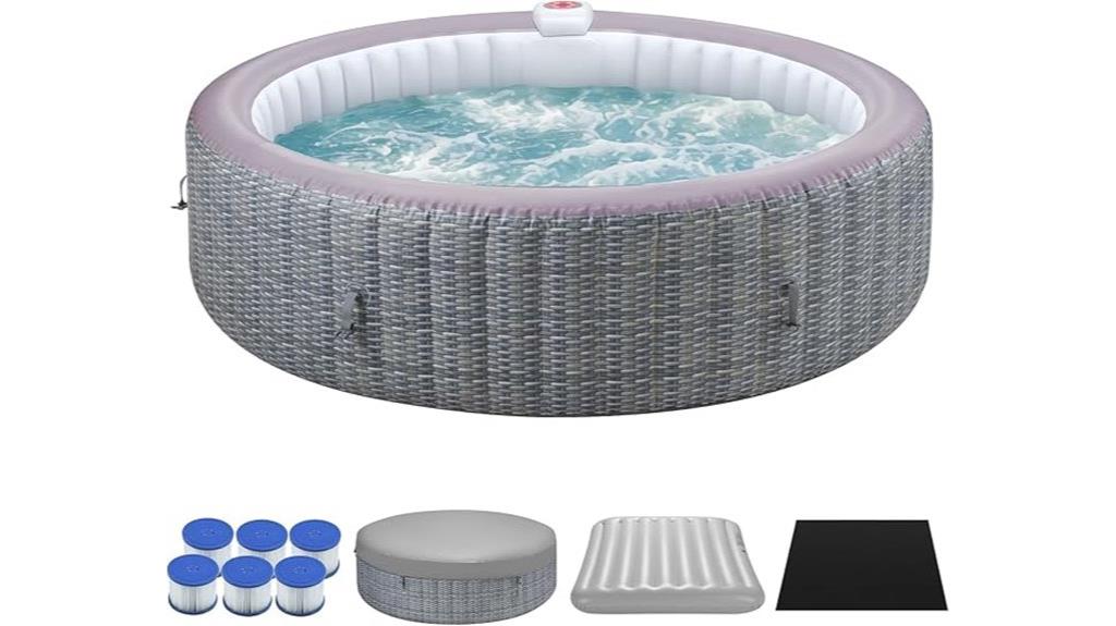 inflatable hot tub capacity
