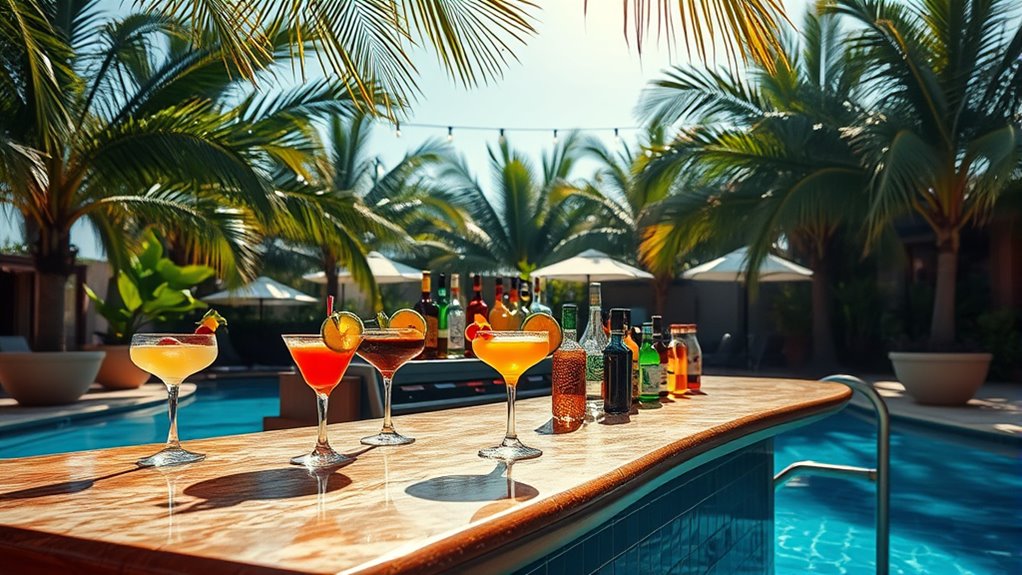 installing a poolside bar