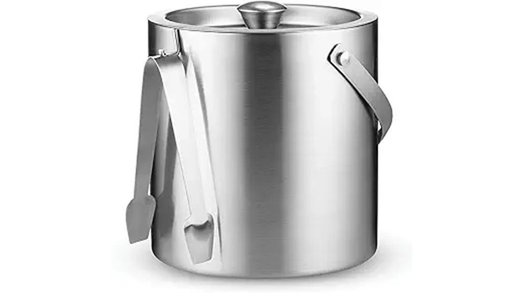 insulated stainless steel ice bucket
