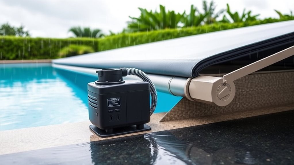 key pool cover pump features