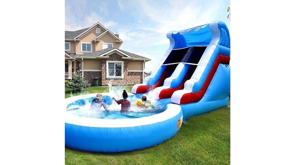 large commercial water slide