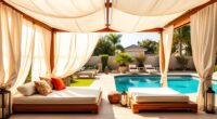 luxury poolside relaxation spaces