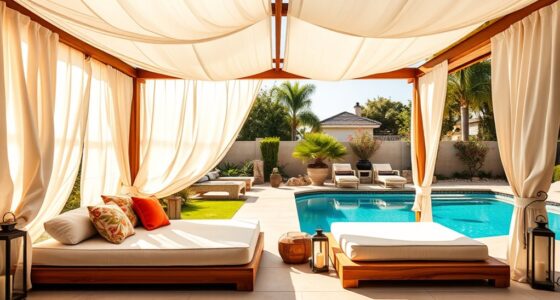 luxury poolside relaxation spaces