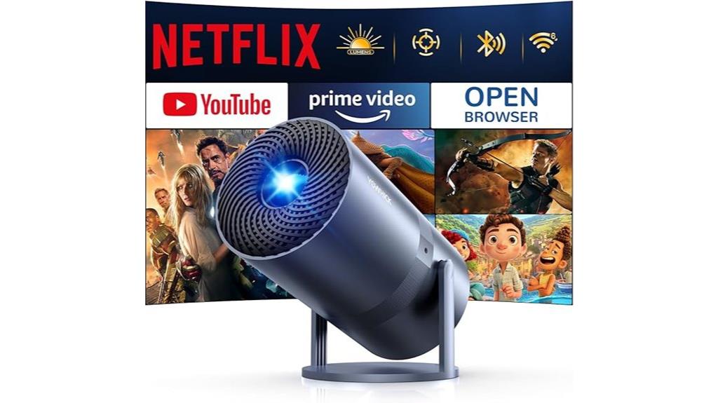 mini grey wifi bluetooth projector