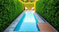 narrow yard lap pool