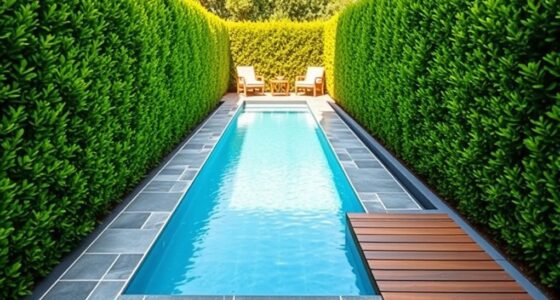 narrow yard lap pool