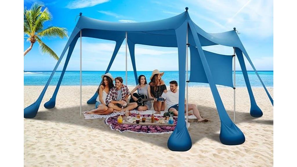 navy blue beach canopy