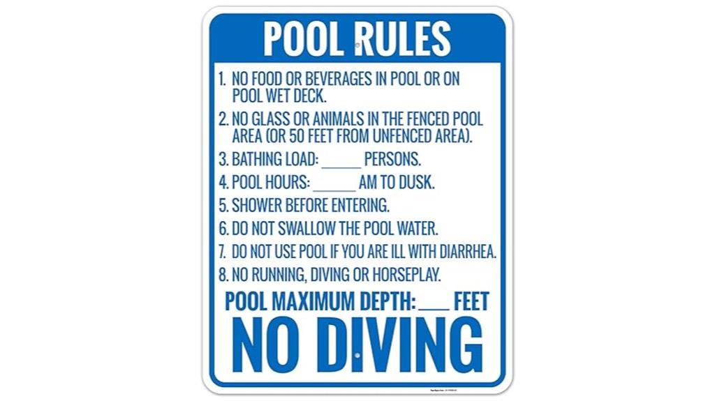 no diving pool regulations