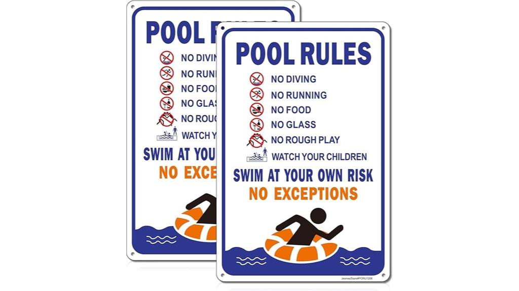 no diving pool sign