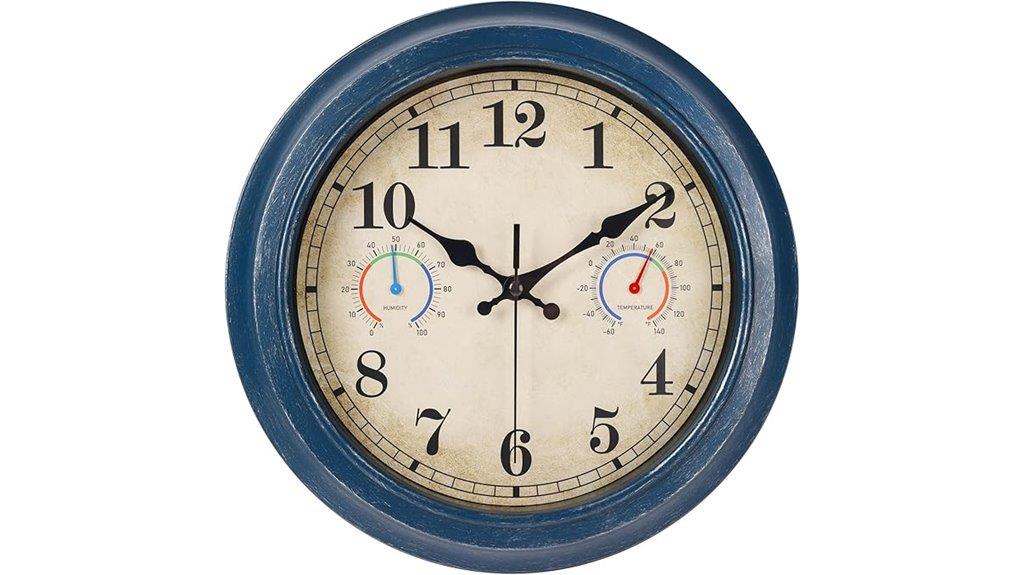 outdoor clock with gauges