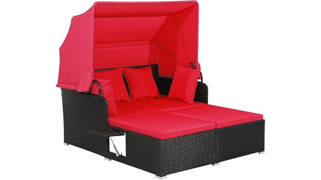 outdoor daybed with canopy