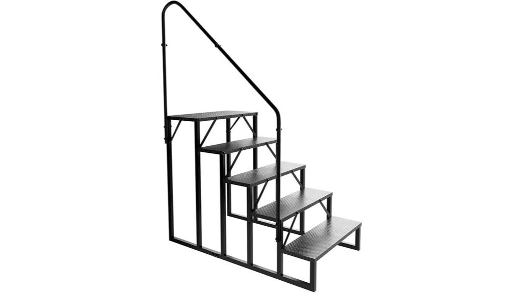 outdoor hot tub stairs