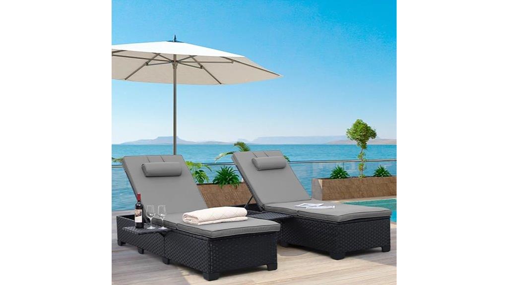 outdoor lounge chair set