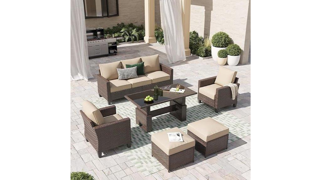 outdoor wicker patio set