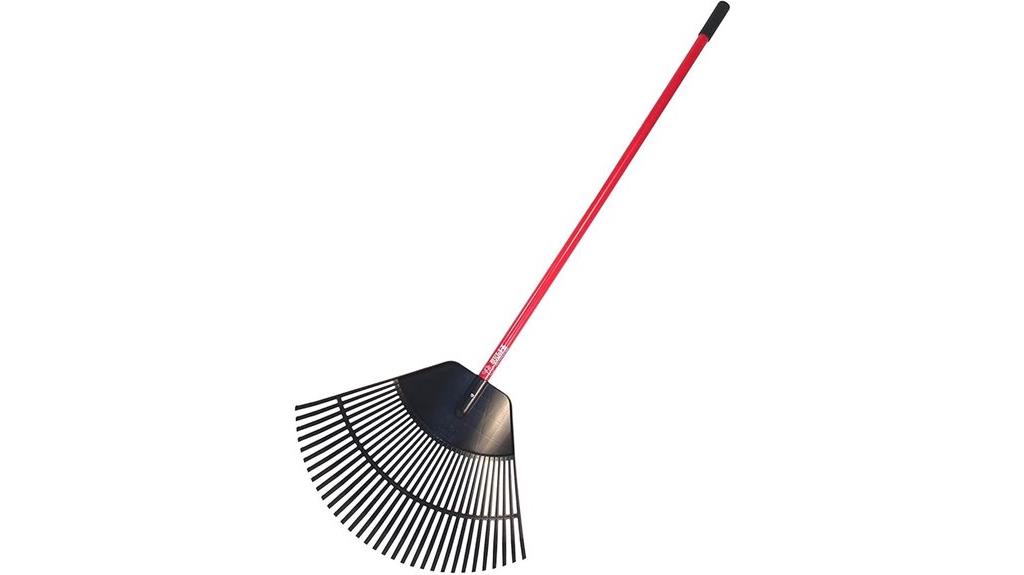 poly leaf rake fiberglass handle