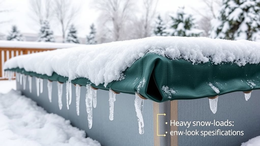 pool cover snow load specifications