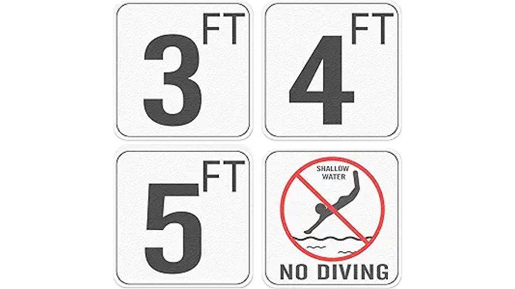 pool depth marker set