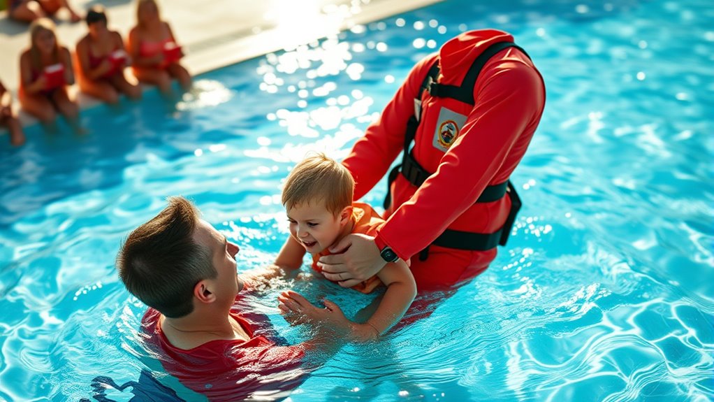 pool emergency rescue procedures
