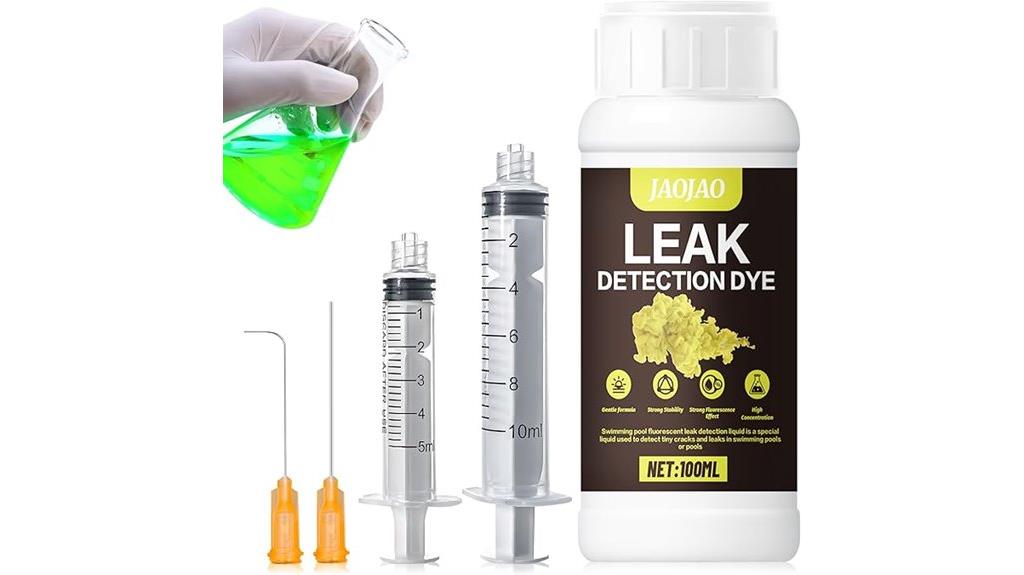 pool leak detection dye