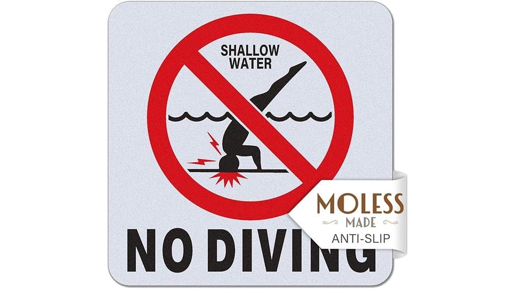 pool safety anti slip markers