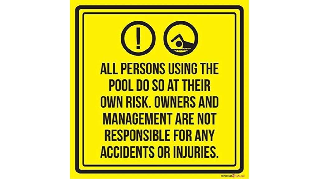 pool safety metal sign