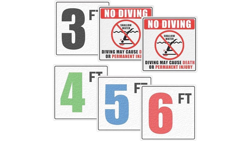 pool safety warning stickers